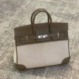 Vintage Handmade Canvas & Leather Travel Bag