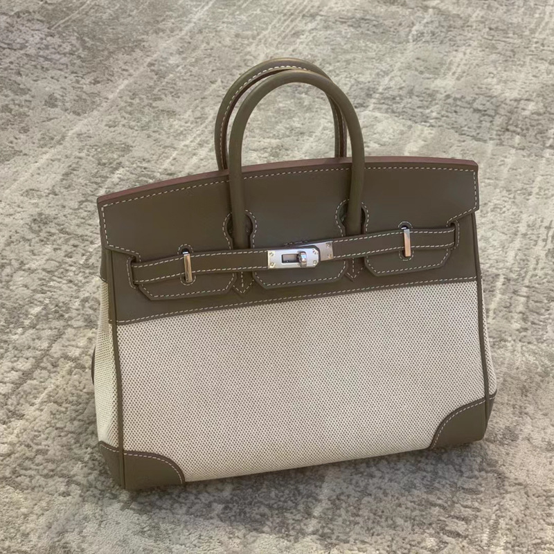 Vintage Handmade Canvas & Leather Travel Bag